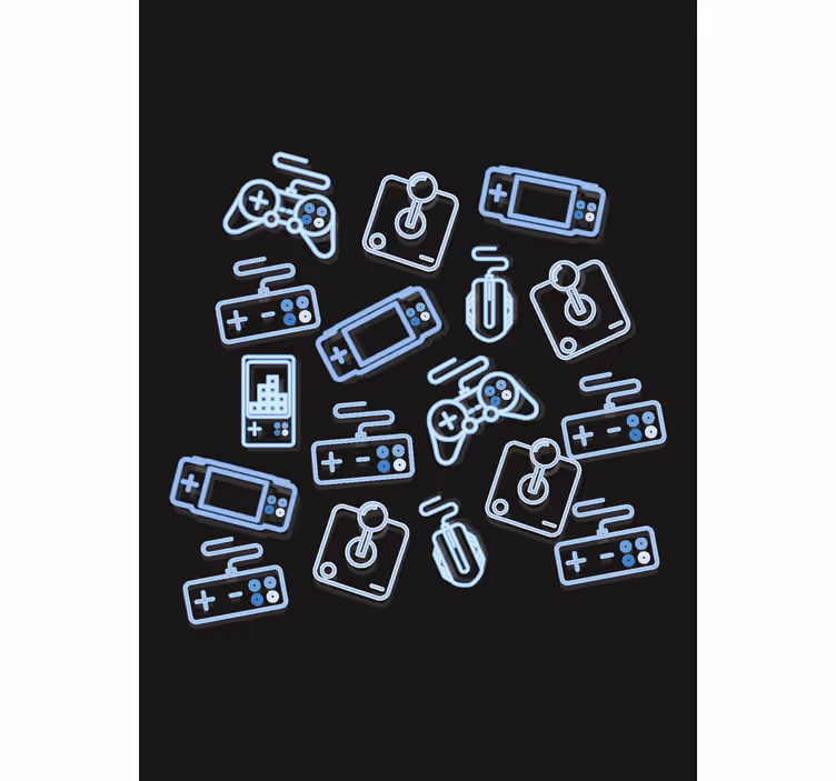 Modre kontrole geek rolo senčilo - TenStickers
