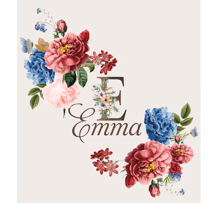 Cvetna začetnica personalizirana rolo senčila - TenStickers