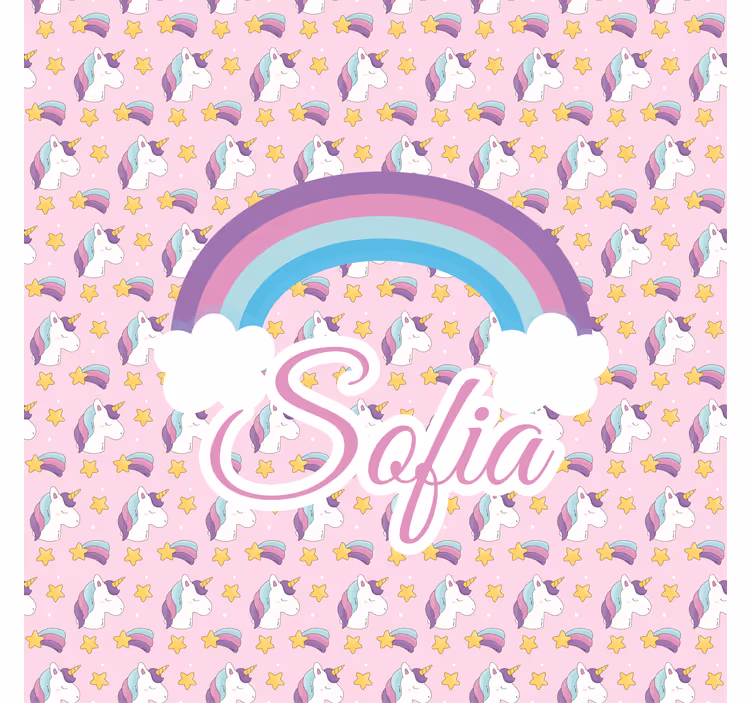 Vzorec samoroga personalizirana rolo senčila - TenStickers