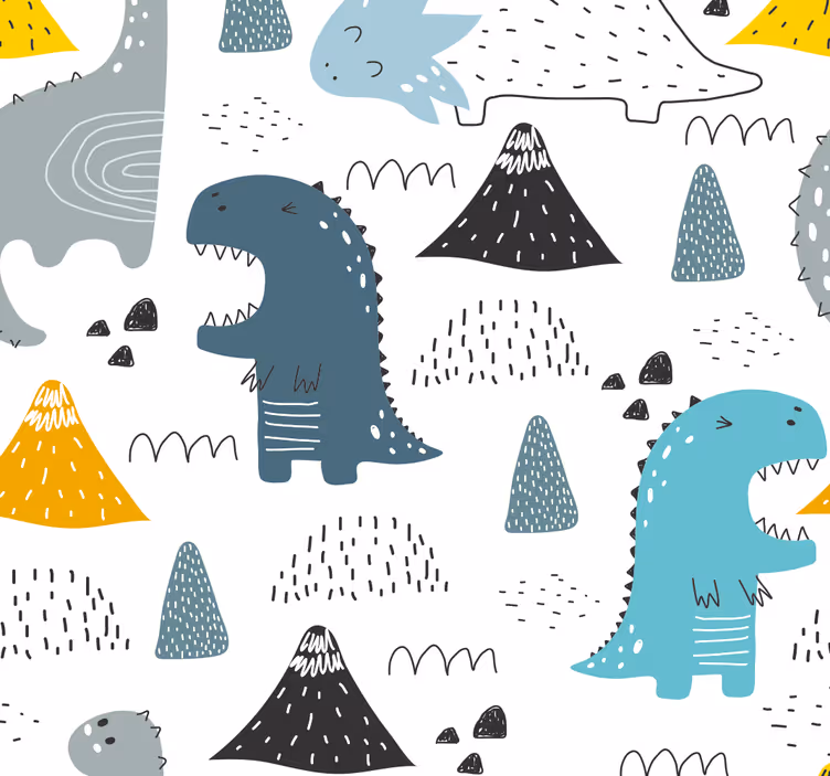 Skandinavski vzorec dinozaver senčilo - TenStickers
