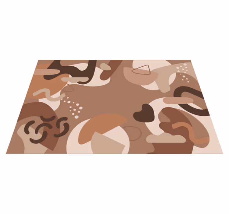 Abstraktne oblike mocha mousse moderní prostírání - TenStickers