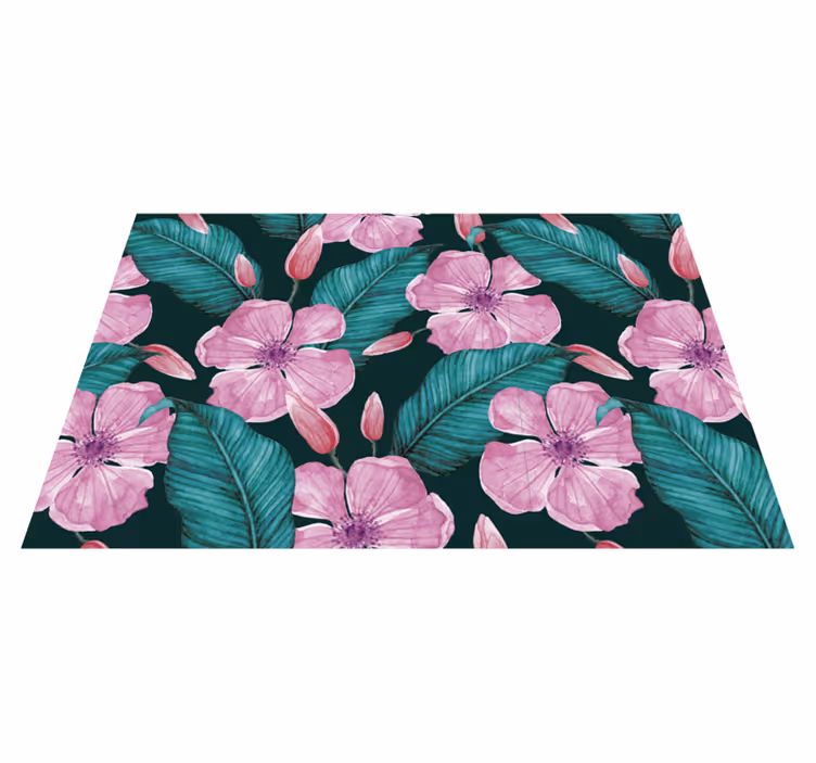 Tropical floral motif teksturna pogrinjek - TenStickers