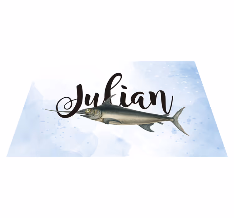 Custom name plate pogrinjek z imenom - TenStickers