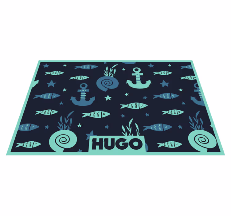 Nautical fish pattern otroški pogrinjek za mizo - TenStickers
