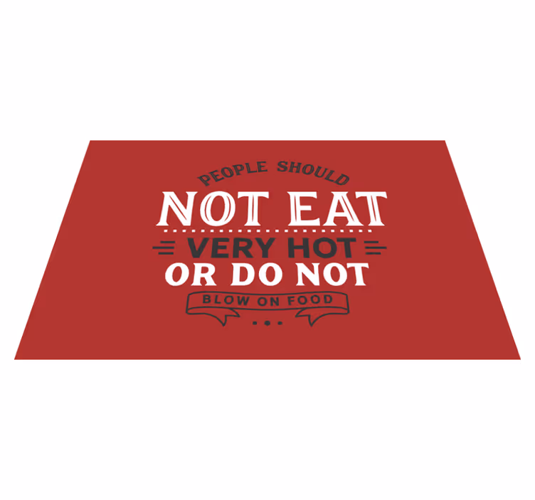 Instructional eating message s citati na pogrinjku - TenStickers