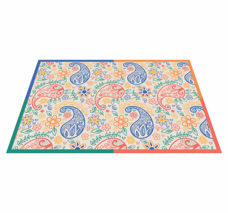 Colorful paisley print teksturni pogrinjek - TenStickers