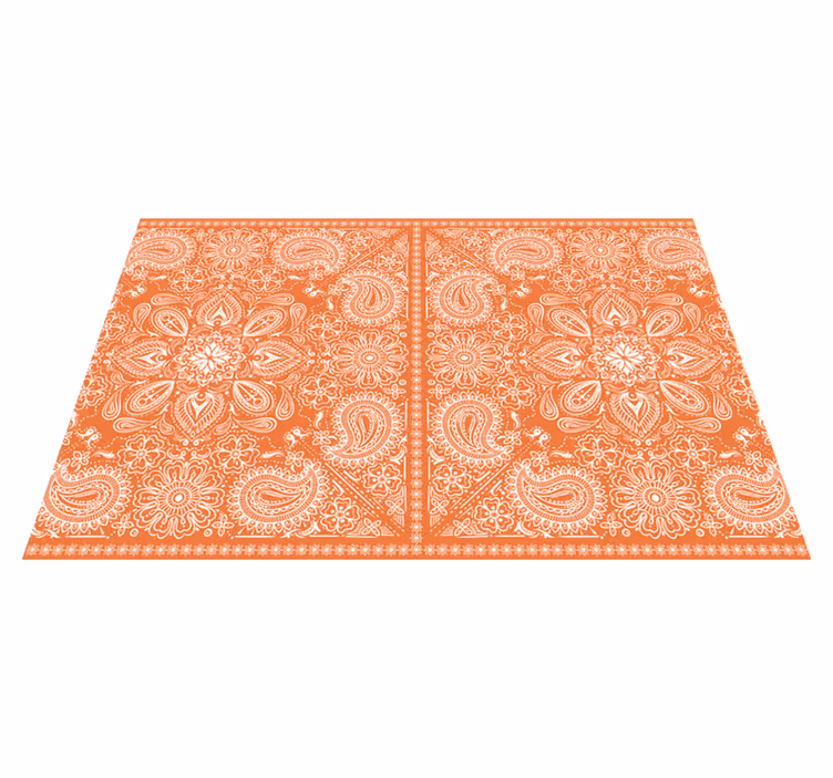Intricate orange pattern teksturna pogrinjek - TenStickers