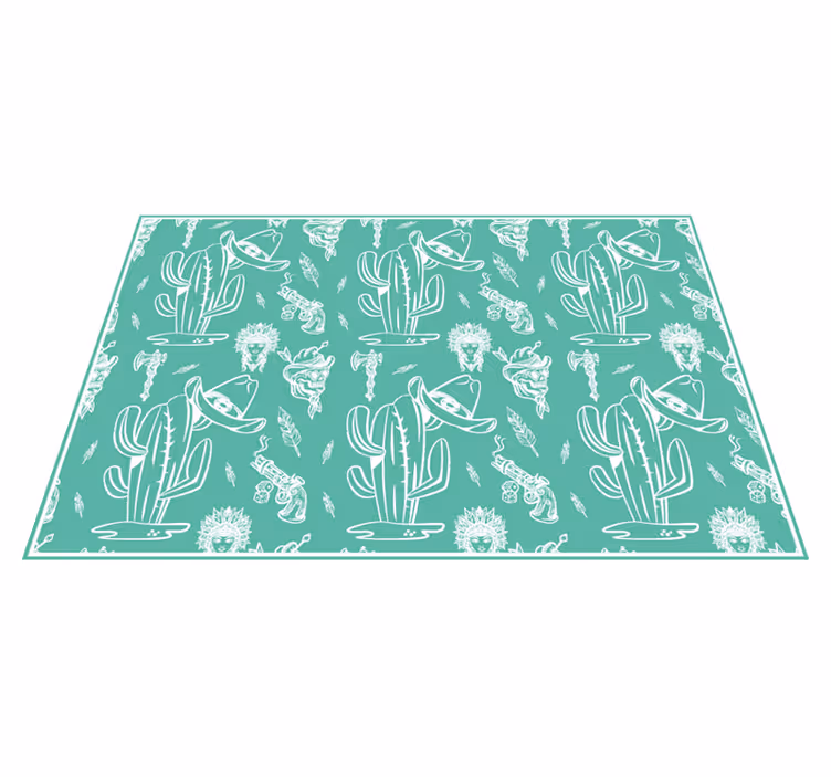 Cactus pattern overlay izvirna jedilna podloga - TenStickers