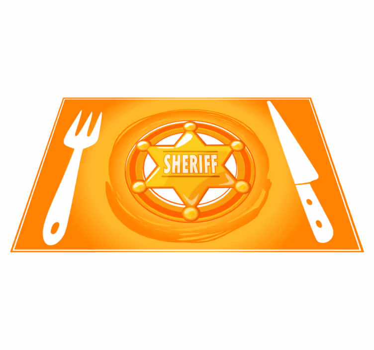 Sheriff star theme izvirna jedilna podloga - TenStickers