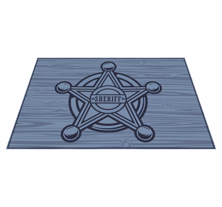 Sheriff star emblem osebni pogrinjek z imenom - TenStickers