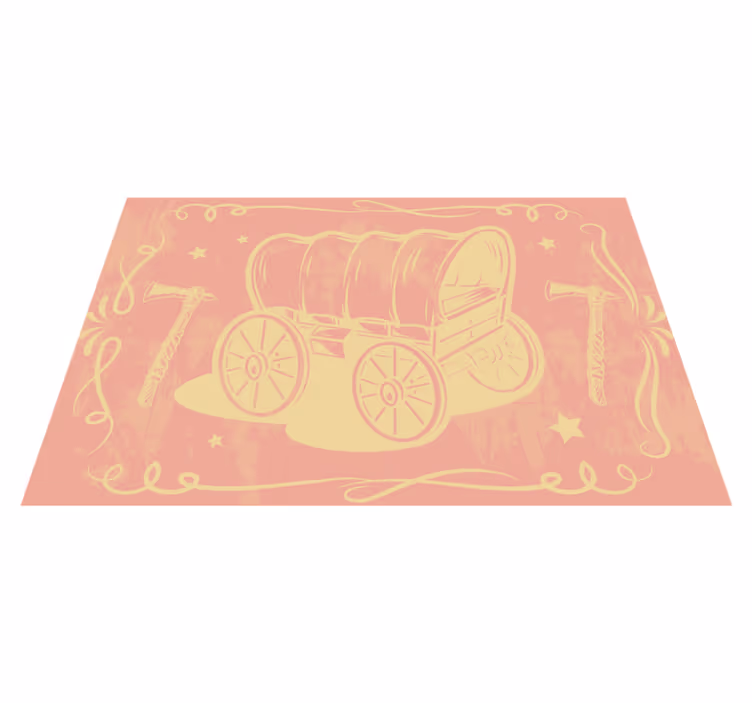 Vintage wagon illustration izvirna jedilna podloga - TenStickers