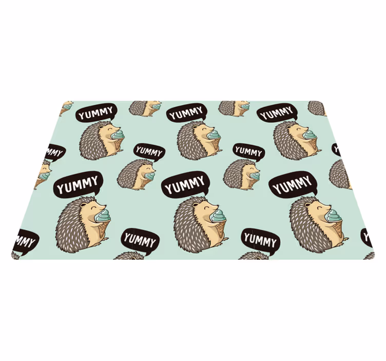 Happy hedgehog treat otroški pogrinjek za mizo - TenStickers