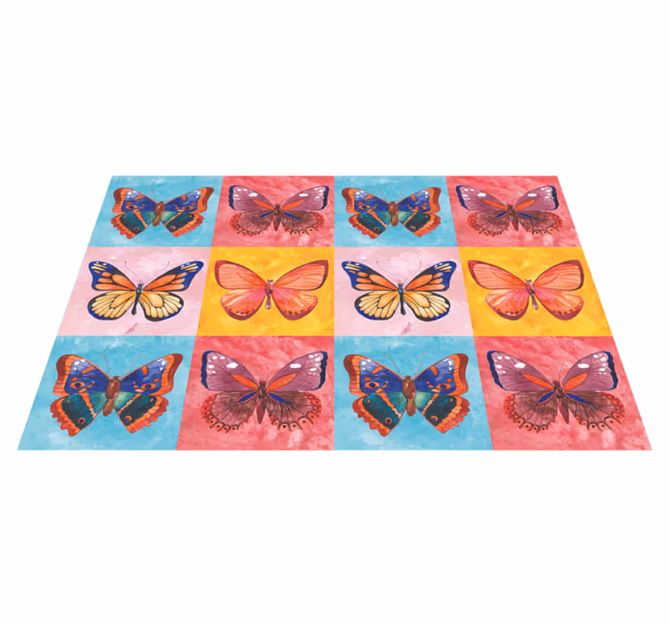 Lively butterfly emblem izvirna jedilna podloga - TenStickers