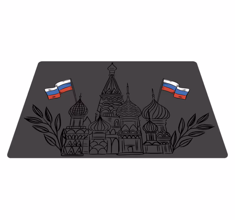 Russian architectural silhouettes izvirna jedilna podloga - TenStickers