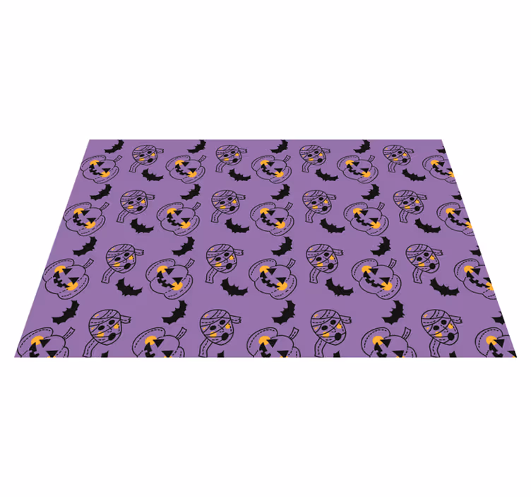 Halloween mumija netopirji in bučke halloween mat - TenStickers
