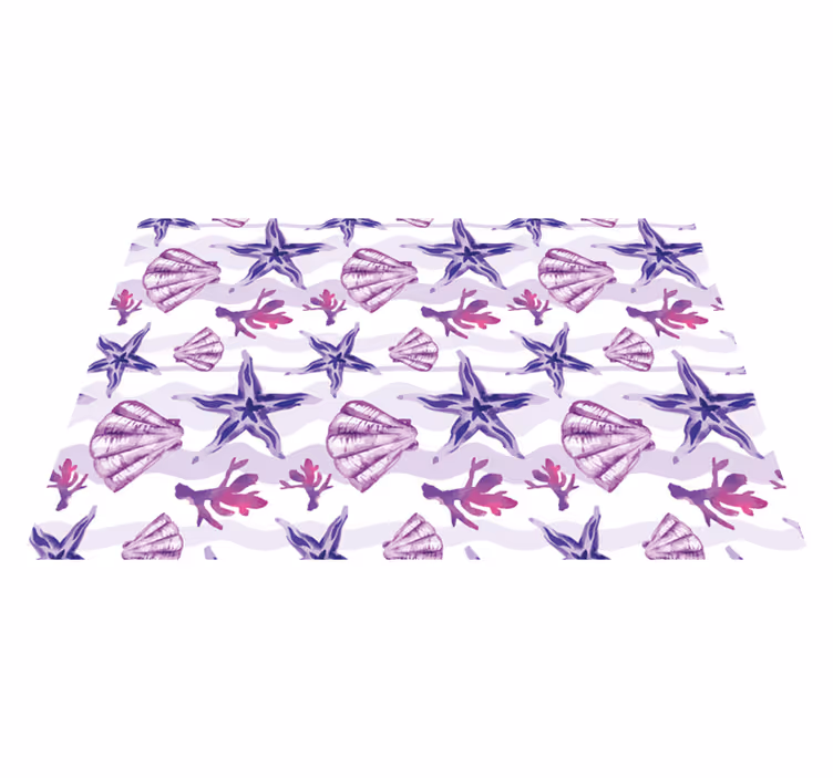 Sea shell patterns izvirna jedilna podloga - TenStickers