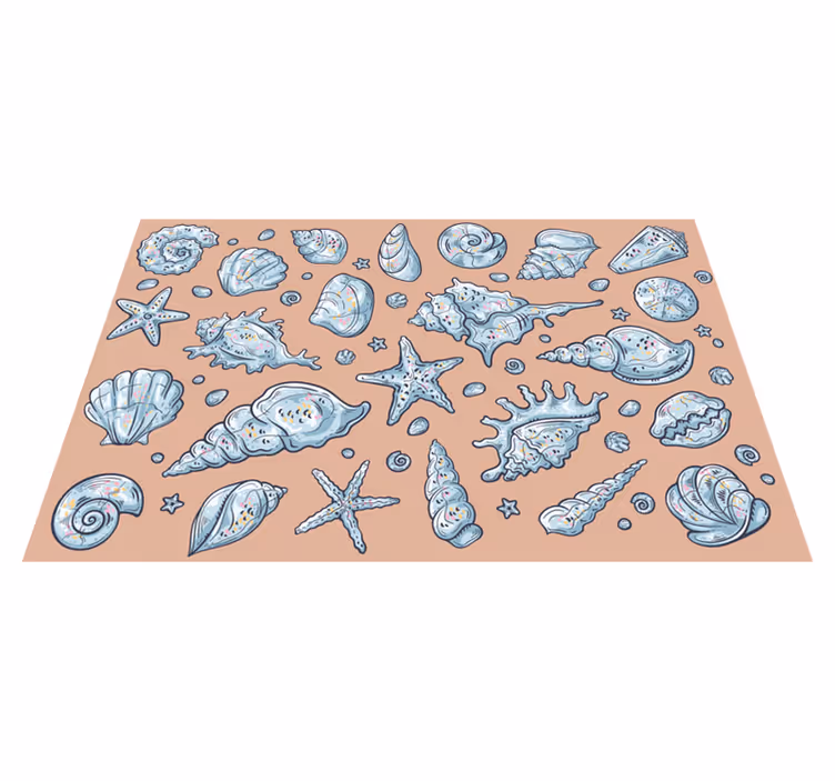 Seashell pattern showcase izvirna jedilna podloga - TenStickers