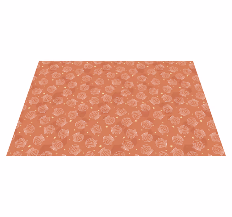 Seashell pattern tabletop teksturna pogrinjek - TenStickers