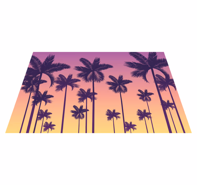 Palm tree sunset izvirna jedilna podloga - TenStickers
