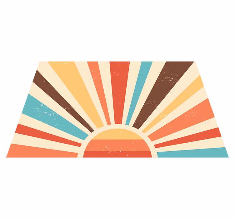 Povzetek vintage sunset 70's sončni pogrinjki - TenStickers