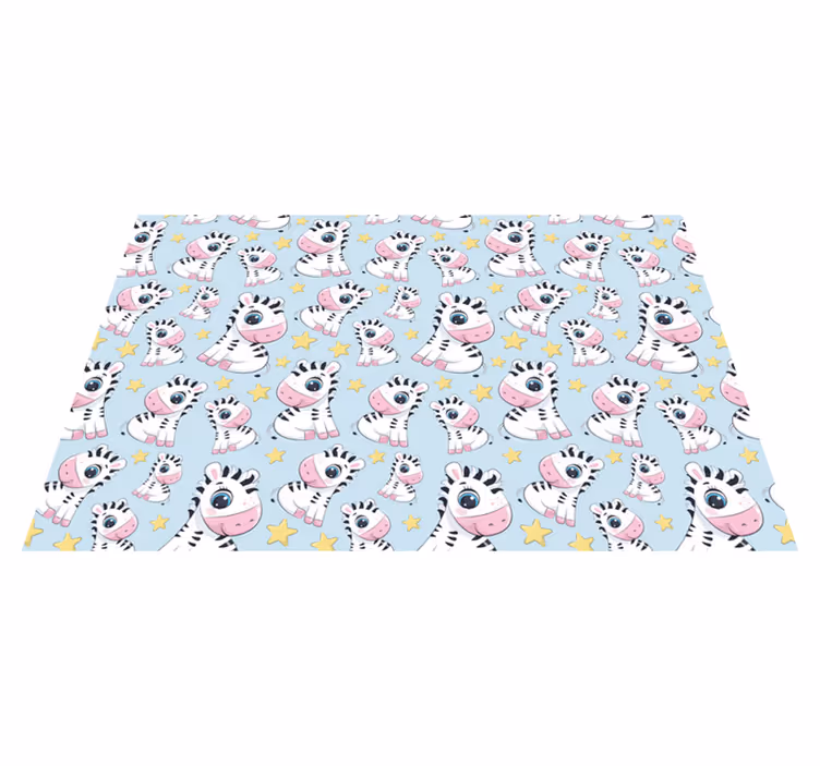 Adorable zebra motif otroški pogrinjek za mizo - TenStickers