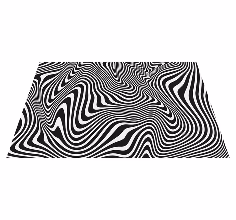 3d učinke linije zebra pogrinjki - TenStickers
