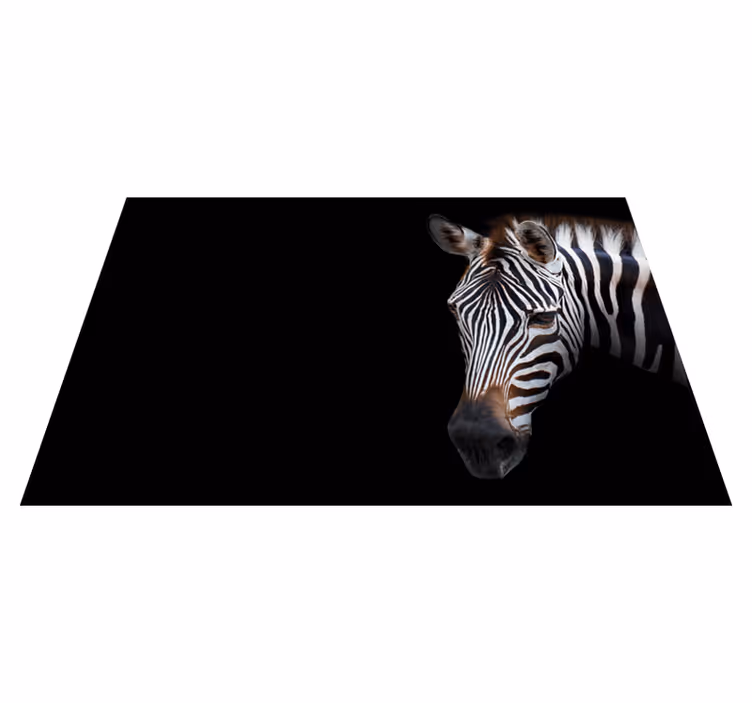 Zebra head close-up izvirna jedilna podloga - TenStickers