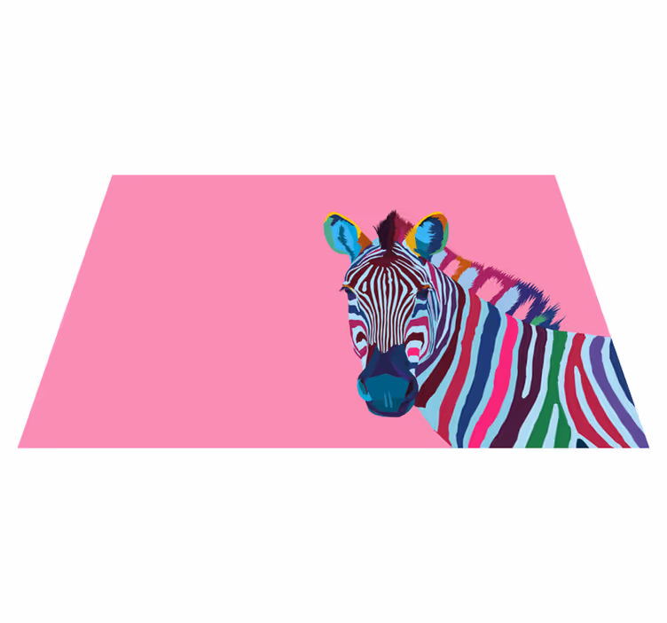 Pop art zebra vinil pogrinjki - TenStickers