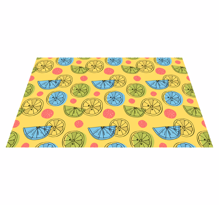 Citrus pattern background izvirna jedilna podloga - TenStickers