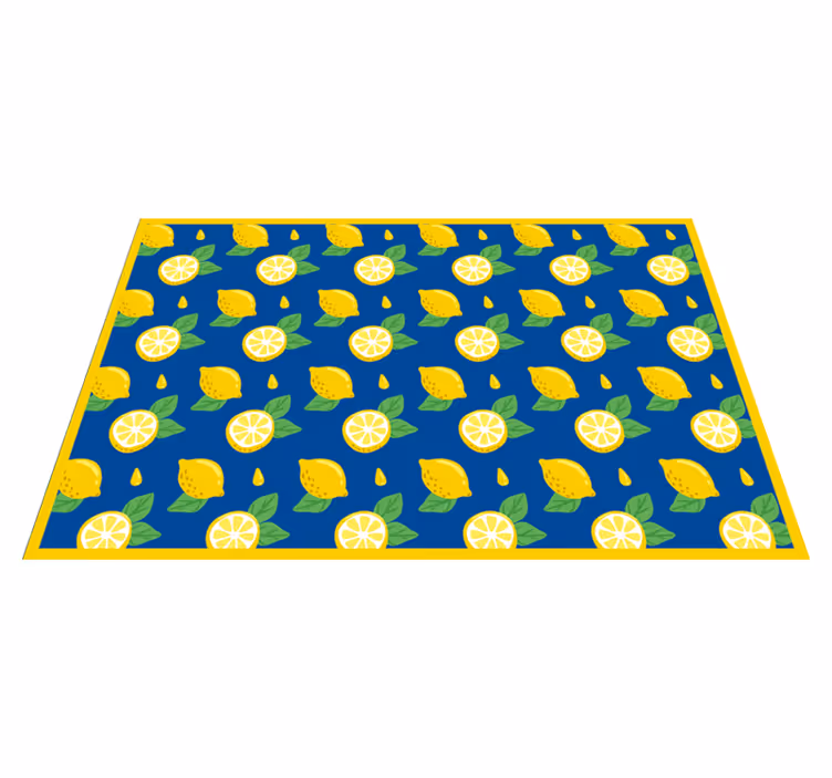 Vibrant lemon pattern izvirna jedilna podloga - TenStickers