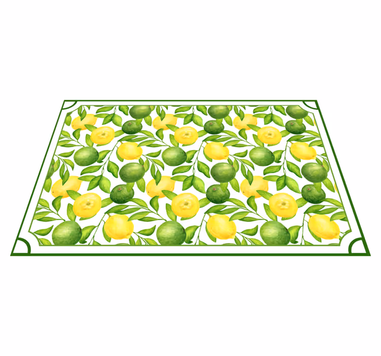 Limone in limetine obloge uokvirjajo podloge iz citrusov - TenStickers