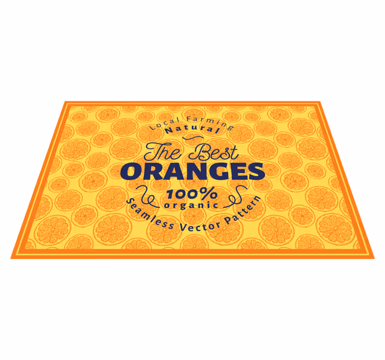 Orange slice pattern izvirna jedilna podloga - TenStickers