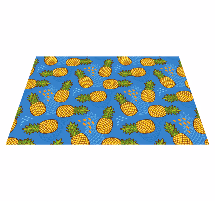 Pineapple pattern background izvirna jedilna podloga - TenStickers