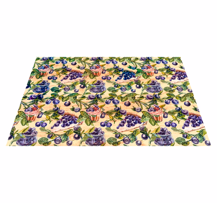 Blueberry cupcake pattern izvirna jedilna podloga - TenStickers