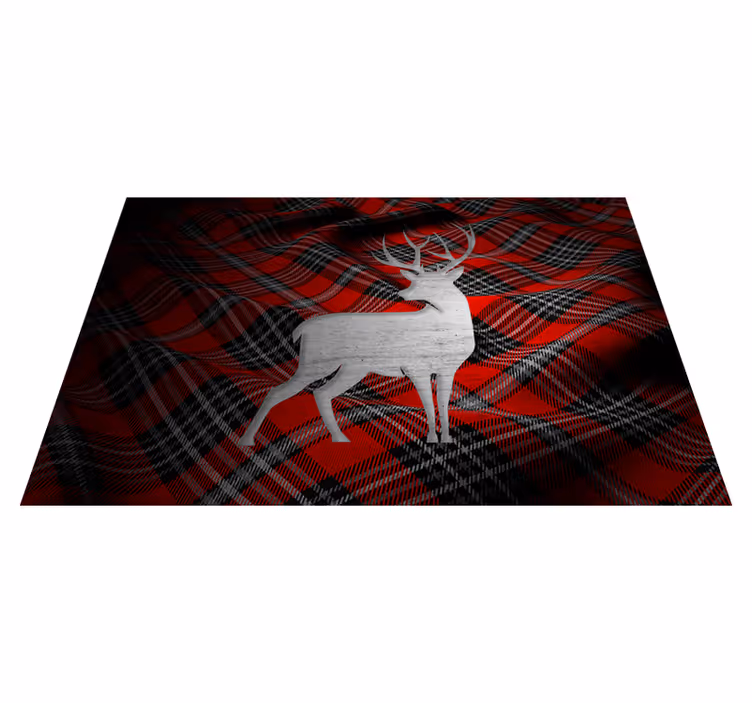 Stylish red plaid božični pogrinjek - TenStickers