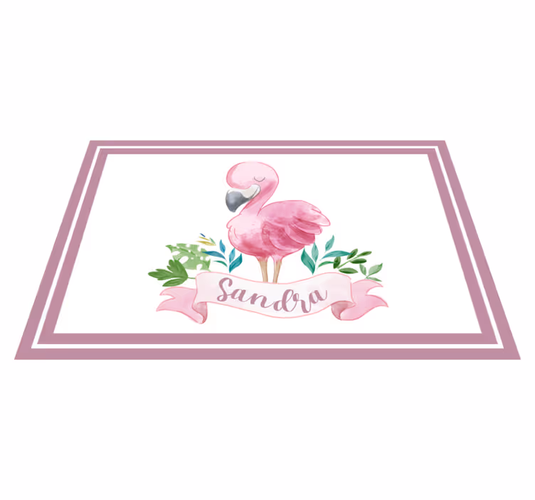 Poslikan flamingo za otroke, prilagojena pogrinjka - TenStickers