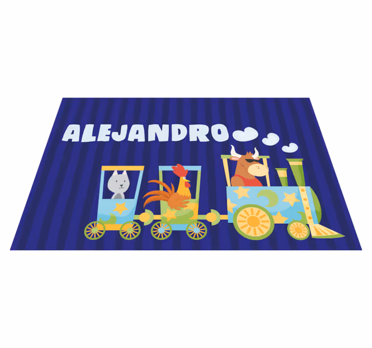 Colorful train animals otroški pogrinjek za mizo - TenStickers