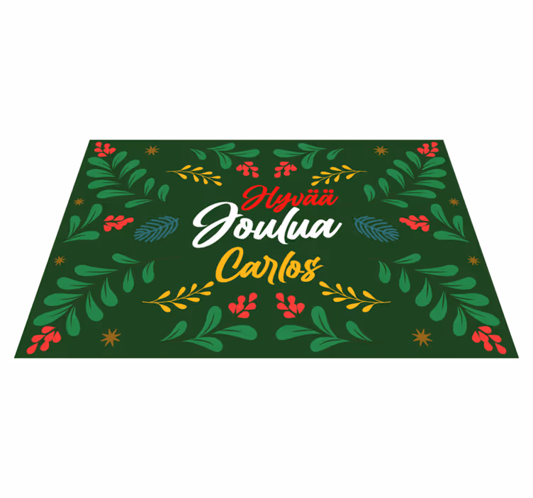Festive greenery pattern božični pogrinjek - TenStickers