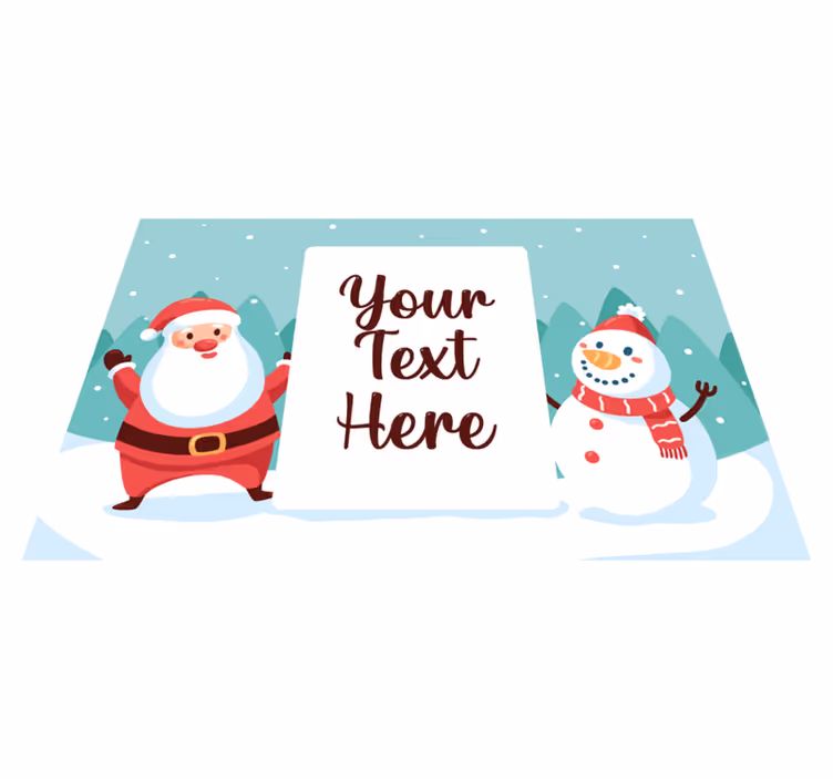 Prilagodljiv z imenom pogrinjek božiček - TenStickers