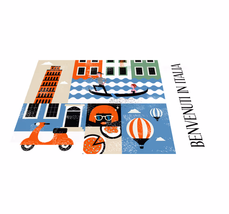 Vibrant italian scene izvirna jedilna podloga - TenStickers