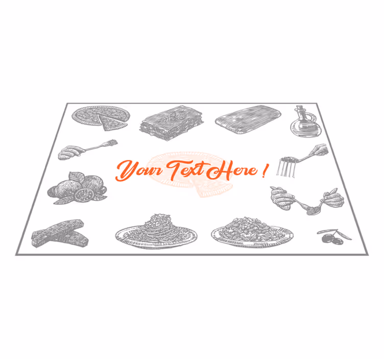 Food illustration style izvirna jedilna podloga - TenStickers