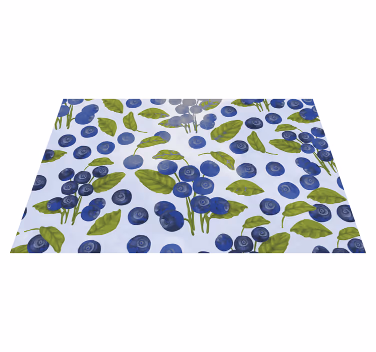 Blueberry leaf pattern izvirna jedilna podloga - TenStickers