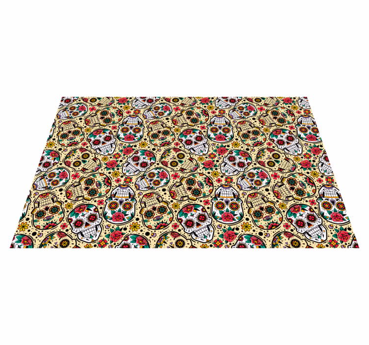 Colorful skull pattern pogrinjek - TenStickers