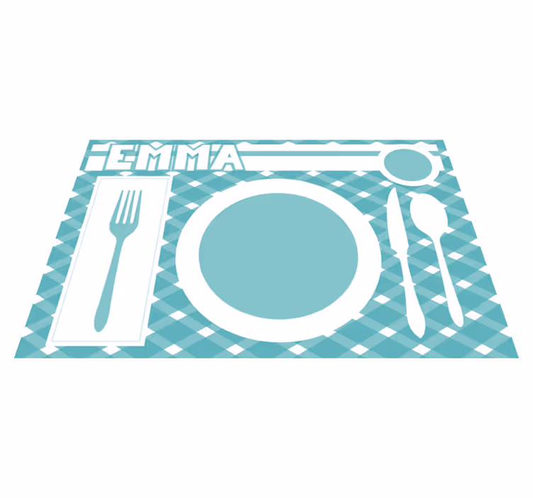 Personalized dining mat pogrinjek z imenom - TenStickers