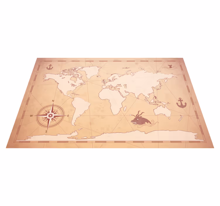 World map illustration izvirna jedilna podloga - TenStickers