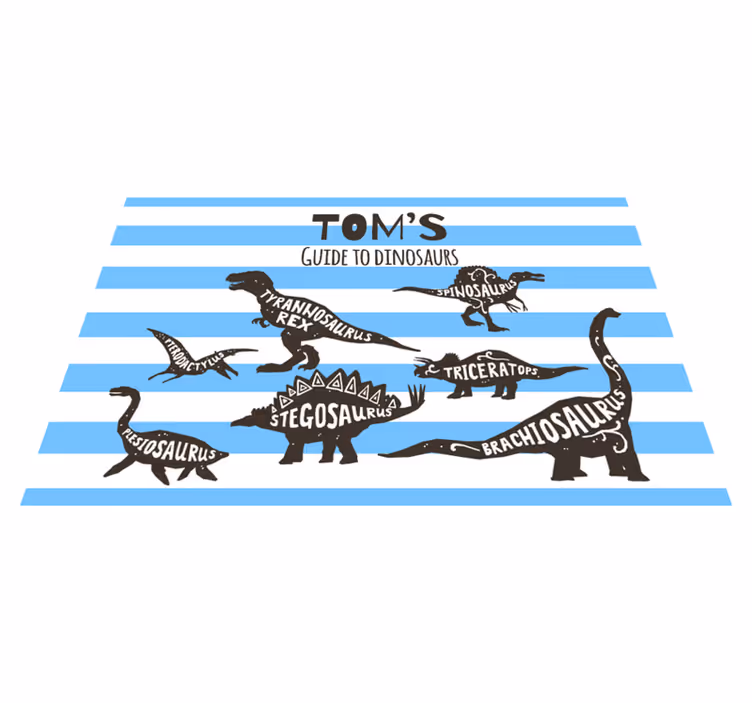 Dinozavri z imeni personalizirani pogrinjki - TenStickers