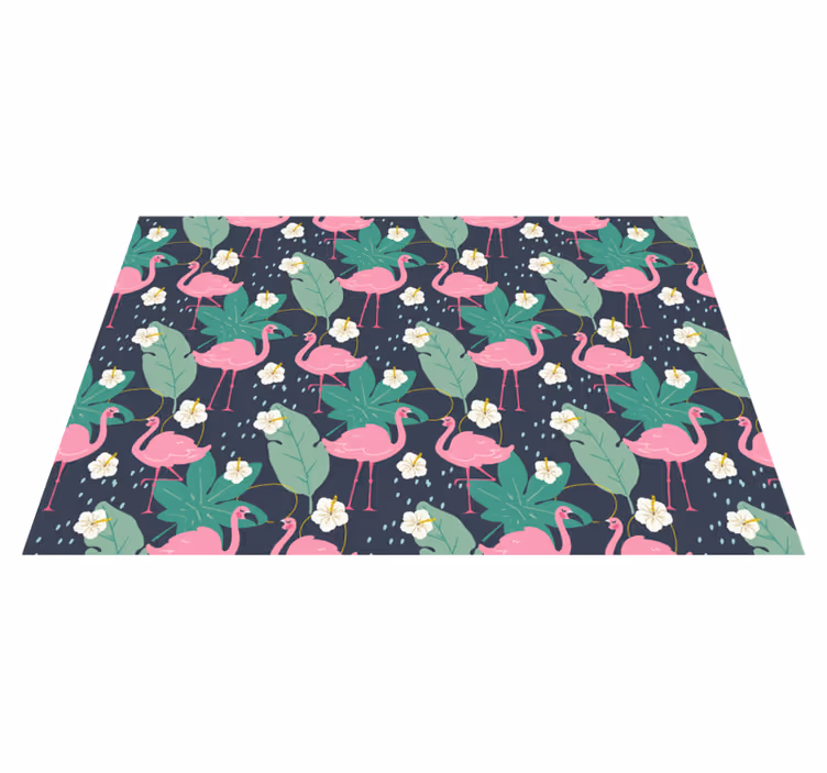 Flamingo leaf pattern izvirna jedilna podloga - TenStickers
