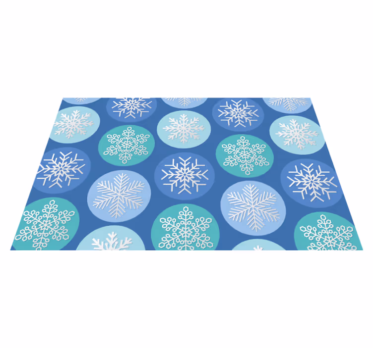 Snowflake pattern circle božični pogrinjek - TenStickers