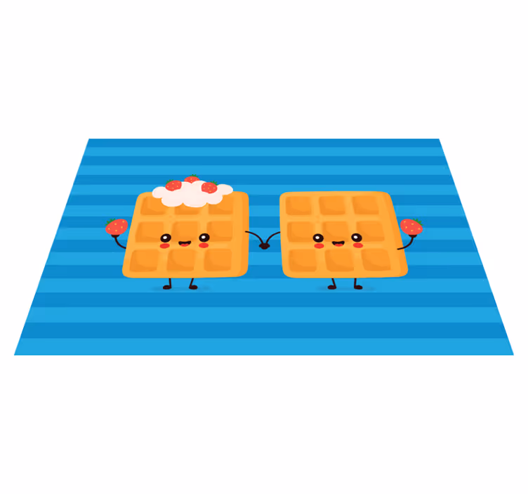 Happy waffle friends otroški pogrinjek za mizo - TenStickers