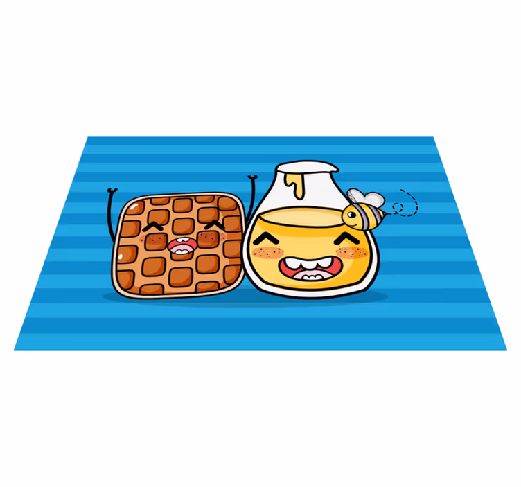 Vaflji in medeni otroški pogrinjki - TenStickers